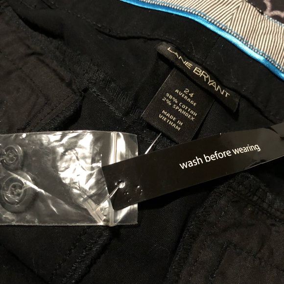 Lane Bryant Womens Black Slacks Chino Plus Pants Sz 24 - Picture 4 of 4